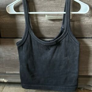F21: M/L black wash tank top